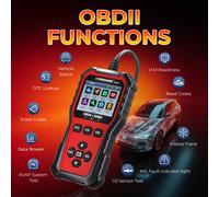 KONNWEI KW340 Strumento Diagnostico Auto OBD2 CAN EOBD 3in1, Test Batteria Motore, Lettura e Cancellazione Codici Errore, Dati in Tempo Reale, Strumento di Ispezione O2
