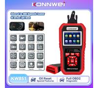 KONNWEI KW851 Auto OBDII Scanner diagnostico Servizio olio Ripristino luce Leggi codici chiari Tester sensore O2 Strumento diagnostico I/M