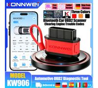 KONNWEI KW906 Scanner OBD2 Bluetooth, Strumento Diagnostico per Auto, Lettore di Codici OBDII, Rilevatore di Errori del Motore e dei Veicoli