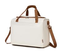 KONO 40x30x20 cm Bagaglio a Mano Ryanair, Borsa da Viaggio con Tracolla per Uomo e Donna (Bianco Crema)