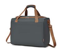 KONO 40x30x20 cm Bagaglio a Mano Ryanair, Borsa da Viaggio con Tracolla per Uomo e Donna (Grigio/Marrone)