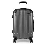 KONO 56x37x23cm Bagaglio a mano valigie da cabina 39L rigido ABS Materiale (Grigio)