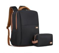 Kono Antifurto Zaino per Computer Portatile con Zaino da Viaggio Impermeabile da 15,6'' con Porta USB per Scuola, Lavoro o Viaggio Uomo Donna, Nero