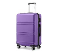 KONO Bagaglio a Mano 55cm Rigida e Leggero Trolley in ABS Valigie con 4 Ruote e TSA Lucchetto, Viola