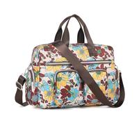 Kono Borsa a tracolla da donna, multitasche, impermeabile, media, leggera, per lavoro, shopping, viaggi, cachi, Large