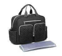 KONO Borsa Fasciatoio Neonato Borsa per Passeggino da Viaggio per Mamma e Papà per Ospedale, Viaggio, Aereo (nero)