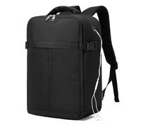 KONO Borsa Ryanair 40x17x25cm per Computer Portatile con Grande Capacità, 16L Zaino in Poliestere Impermeabile per Laptop da 15,6 pollici, Tablet e esigenze Quotidiane, Nero, Mittelgroße