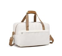 KONO Borsone da cabina con tracolla, Beige/marrone., M(40x20x25cm), Bagaglio - Bagaglio a mano