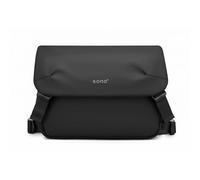 KONO Messenger Bag, Borsa a tracolla da uomo, impermeabile, leggera, per il tempo libero, con scomparti multipli per laptop da 13 pollici (Nero)
