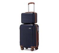 Kono Set di 2 Valigie Rigida 31/57cm Valigia Bagaglio con TSA Lucchetto e 4 Ruote Girevoli (Blu)