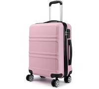 KONO Set di 2 Valigie Rigida e Leggero Valigia Media 65cm e Valigia Grande 74cm con TSA Lucchetto e 4 Ruote, Rosa