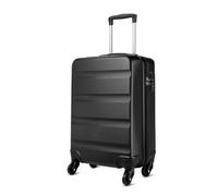 KONO Set di 2 Valigie Trolley Bagaglio a Mano 55cm + Valigia Media 66cm con 4 Ruote e TSA Lucchetto, Nero