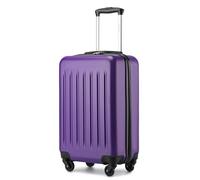 Kono Set di valigie leggere ed espandibili, in ABS+PC, con custodia rigida da portare con sé, trolley da viaggio con 4 ruote girevoli (nero), Viola, 51 cm, Valigia