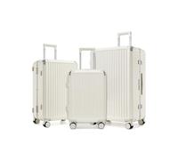 KONO Set di Valigie M/L/XL, Set 3 pezzi, Valigia Rigida in PC Ultra Resistente, con Supporto Smartphone e Gancio, Cornice in Alluminio Senza Cerniera, per Viaggi, Inizio Scuola e Lavoro