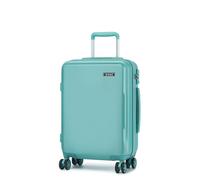 KONO Trolley Bagaglio a Mano 55 cm PC+ABS Leggero - Valigia Cabina con 4 Ruote Silenziose TPE, Blocco Sicurezza Aeroportuale e Scomparto Business (55 cm, Turchese)