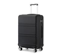KONO Trolley Bagaglio a Mano 55x40x20 Rigida Valigia da Viaggio, Nero | Leggero Trolley da cabina in ABS+PC con Lucchetto TSA, 4 Ruote Girevoli a 360° Silenziose, Compatibile con Ryanair ed EasyJet