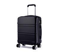 KONO Trolley Bagaglio a Mano Rigida Valigia da Viaggio in ABS Valigie con 4 Ruote e Lucchetto TSA 51.5x38x21cm, Nero