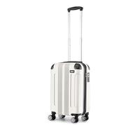 KONO Trolley Bagaglio a Mano Rigidi ABS 55x35x20 Valigia con 4 Ruota Valigie 33L (Beige)