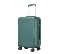 KONO Valigia 55cm PC+ABS Trolley Bagaglio a mano Piccolo Guscio Rigido Valigie Leggero Durevole con Doppie Ruote Girevoli TSA Blocco di Sicurezza, Verde Militare