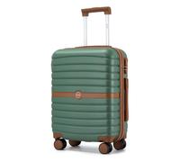 KONO Valigia Bagaglio a Mano 55x40x20 Trolley ABS+PC (Verde/Marrone)