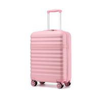 KONO Valigia Bagaglio a Mano Trolley Piccola Valige Rigida ABS+PC Hardshell Leggero Viaggio Cabina con 4 Ruote e TSA Lucchetto, Rosa