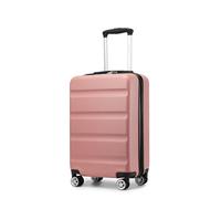 KONO Valigia da cabina 50.8 cm, piccolo valigie trolley bagaglio a mano per viaggi e affari, leggera rigida serratura TSA, doppie ruote girevoli (Nudo, 55 x 35 x 22 cm)