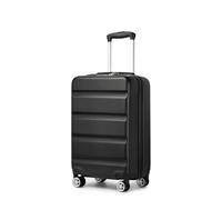 KONO Valigia da Cabina 55 cm, Piccolo Valigie Trolley Bagaglio a Mano per Viaggi e Affari, Leggera Rigida Serratura TSA, Doppie Ruote Girevoli (Nero, 55 x 35 x 22 cm)
