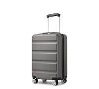 KONO Valigia da cabina 55 cm, piccolo valigie trolley bagaglio a mano per viaggi e affari, leggera rigida serratura TSA, doppie ruote girevoli (Grigio, 55 x 35 x 22 cm)