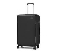 KONO Valigia Grande 23 kg PC+ABS per Viaggi Lunghi - Bagaglio Grande 75 cm con 4 Ruote Doppie TPE, Sistema di Blocco Doganale e Manico Antishock (75 cm, Nero)