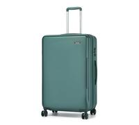 KONO Valigia Grande 23 kg PC+ABS per Viaggi Lunghi - Bagaglio Grande 75 cm con 4 Ruote Doppie TPE, Sistema di Blocco Doganale e Manico Antishock (75 cm, Verde Militare)