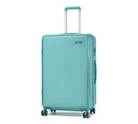 KONO Valigia Grande 23 kg PC+ABS per Viaggi Lunghi - Bagaglio Grande 75 cm con 4 Ruote Doppie TPE, Sistema di Blocco Doganale e Manico Antishock (75 cm, Turchese)