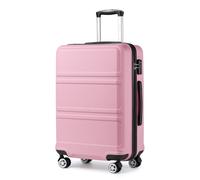 KONO Valigia Grande 75cm Rigida e Leggero ABS Valigie con TSA Lucchetto e 4 Ruote Rotanti, Rosa