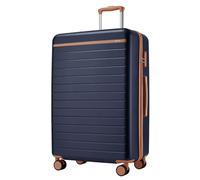 Kono Valigia Grande 76.5cm, Valigia da Viaggio Grande 23kg in Composito ABS+PC, Equipaggio Mano con 4 Ruote, Blu