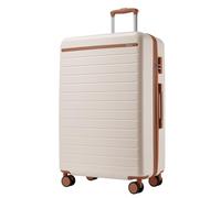 Kono Valigia Grande 76.5cm, Valigia da Viaggio Grande 23kg in Composito ABS+PC, Equipaggio Mano con 4 Ruote, Bianco