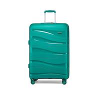 KONO Valigia Grande Trolley Rigida 76cm Leggero PP Valigie con TSA Lucchetto e 4 Ruote (28pollici, Turchese)