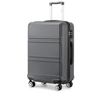 KONO Valigia Grande Valigie Trolley Rigide Bagaglio a Mano da Viaggio Valigia da Stiva con Serratura TSA e Robuste 4 Ruote Girevoli（Grigio, 28"