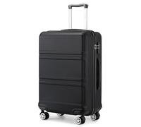 KONO Valigia Grande Valigie Trolley Rigide Bagaglio a Mano da Viaggio Valigia da Stiva con Serratura TSA e Robuste 4 Ruote Girevoli（Nero, 28"