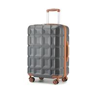 KONO Valigia Media 62cm Rigida ABS Trolley da 24 Pollici Ultra Leggero Valigie con TSA Lucchetto e 4 Ruote, Grigio