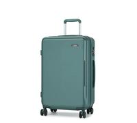 KONO Valigia Media 65 cm PC+ABS per Viaggi Medio-Lunghi - Bagaglio da Viaggio con Ruote 360° TPE, Manico Alluminio Estendibile e Doppio Scomparto (65 cm, Verde Militare)