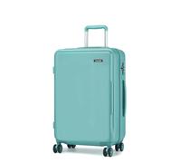 KONO Valigia Media 65 cm PC+ABS per Viaggi Medio-Lunghi - Bagaglio da Viaggio con Ruote 360° TPE, Manico Alluminio Estendibile e Doppio Scomparto (65 cm, Turchese)