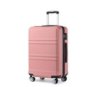 KONO Valigia Media Valigie Trolley Rigide Bagaglio a Mano da Viaggio Valigia da Stiva con Serratura TSA e Robuste 4 Ruote Girevoli（Nude, 24"
