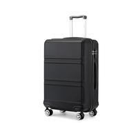 KONO Valigia Media Valigie Trolley Rigide Bagaglio a Mano da Viaggio Valigia da Stiva con Serratura TSA e Robuste 4 Ruote Girevoli（Nero, 24"