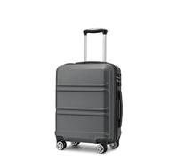 KONO Valigia Piccola Valigie Trolley Rigide Bagaglio a Mano da Viaggio Valigia da Stiva con Serratura TSA e Robuste 4 Ruote Girevoli（Grigio, 20"