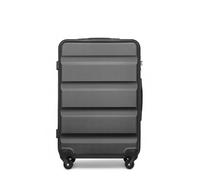 Kono Valigia rigida ABS bagaglio a mano trolley da viaggio con 4 ruote girevoli e serratura TSA, Grigio, 24" Medium, Valigia