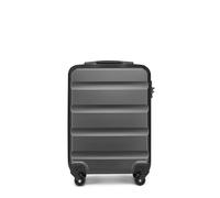 Kono Valigia rigida ABS bagaglio a mano trolley da viaggio con 4 ruote girevoli e serratura TSA, Grigio, 19" Carry-On, Valigia