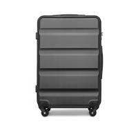 Kono Valigia rigida ABS bagaglio a mano trolley da viaggio con 4 ruote girevoli e serratura TSA, Grigio, 28" Large, Valigia