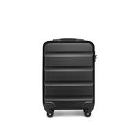 Kono Valigia rigida ABS bagaglio a mano trolley da viaggio con 4 ruote girevoli e serratura TSA, Nero , 19" Carry-On, Valigia
