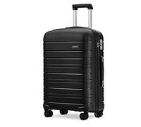 Kono Valigia rigida leggera da viaggio, Nero, Medium 24 Inch, Valigia rigida media