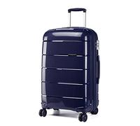 KONO Valigia Rigida Media 66L Premium Polipropilene Trolley con TSA Lucchetto e 4 Ruote Girevoli (Marina Militare, M (65cm - 66L))