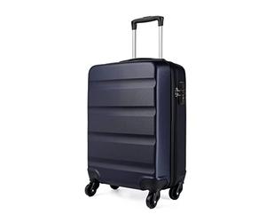 Kono Valigia rigida trolley da viaggio bagaglio a mano leggero 3 pezzi set di bagagli da cabina valigia con 4 ruote girevoli e serratura a combinazione quadrante, Marina Militare, S(55cm 33L), A mano